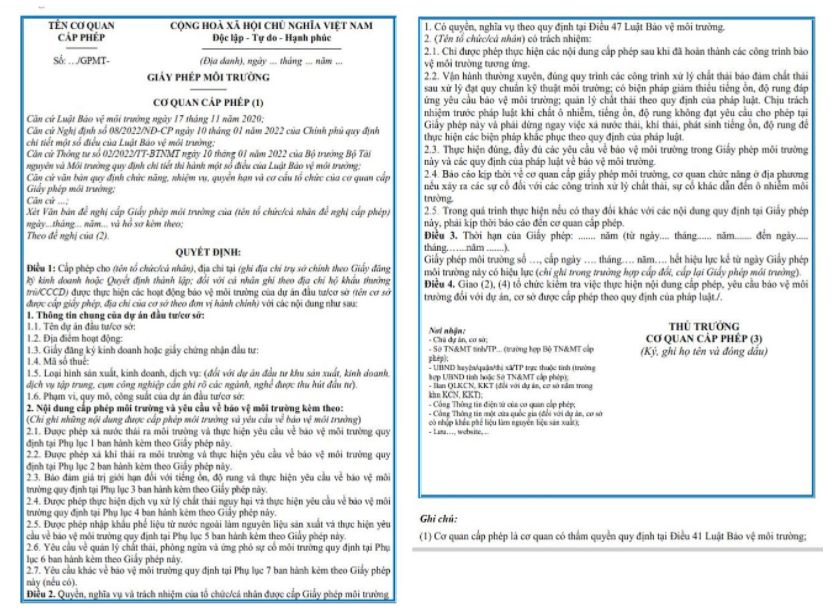Giấy phép môi trường (GPMT)